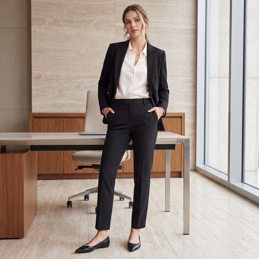 White House Black Market Slim Leg Black Dress Pants Trousers Womens Size 6R